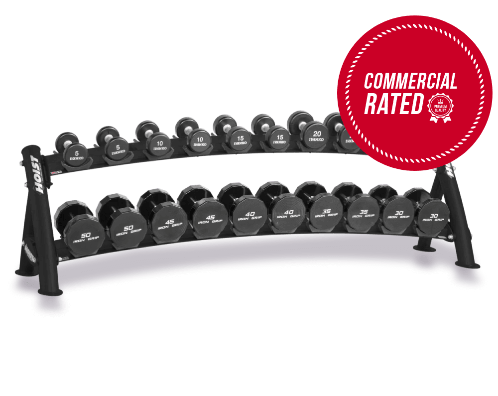 Hoist Fitness Commercial 2-Tier Horizontal Dumbbell Rack CF-3461-2
