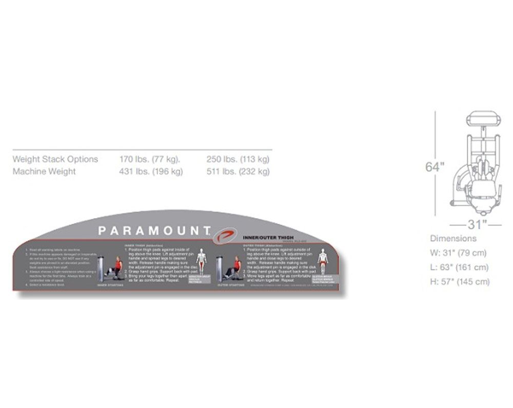 Paramount XL2-0400 Inner Outer Thigh