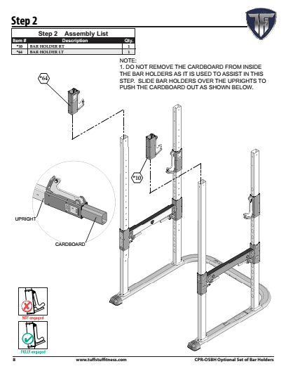 Optional J-Hooks for CPR-265 Power Rack Optional J-Hooks for CPR-265 Power Rack