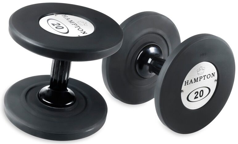 Hampton Gel Grip Solid Steel Urethane Dumbbells Hampton Gel Grip Solid Steel Urethane Dumbbells