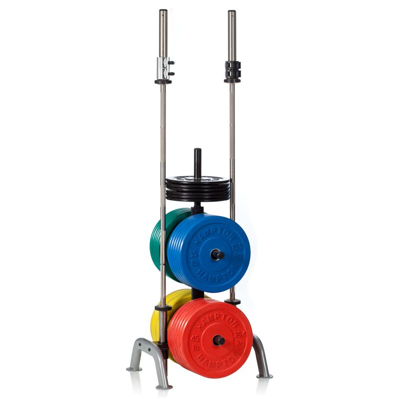 Hampton International Bumper Plate Rack & Bar Holder Hampton International Bumper Plate Rack & Bar Holder