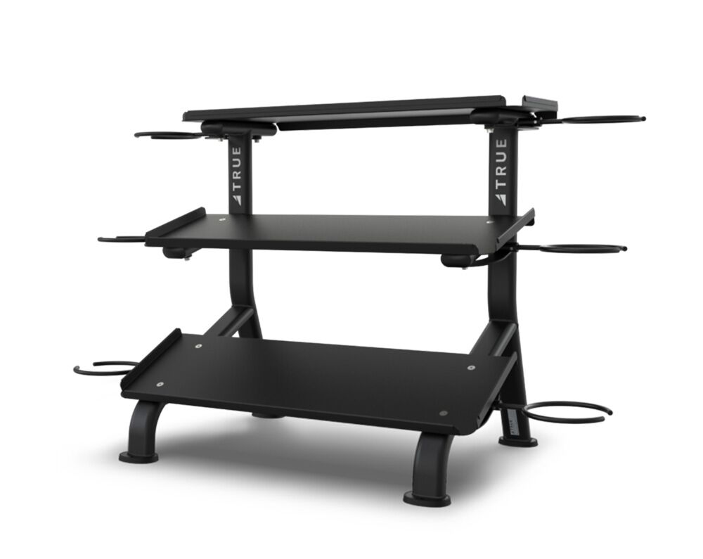 True Fitness FS-24 3-tier-flat-tray-dumbbell-rack