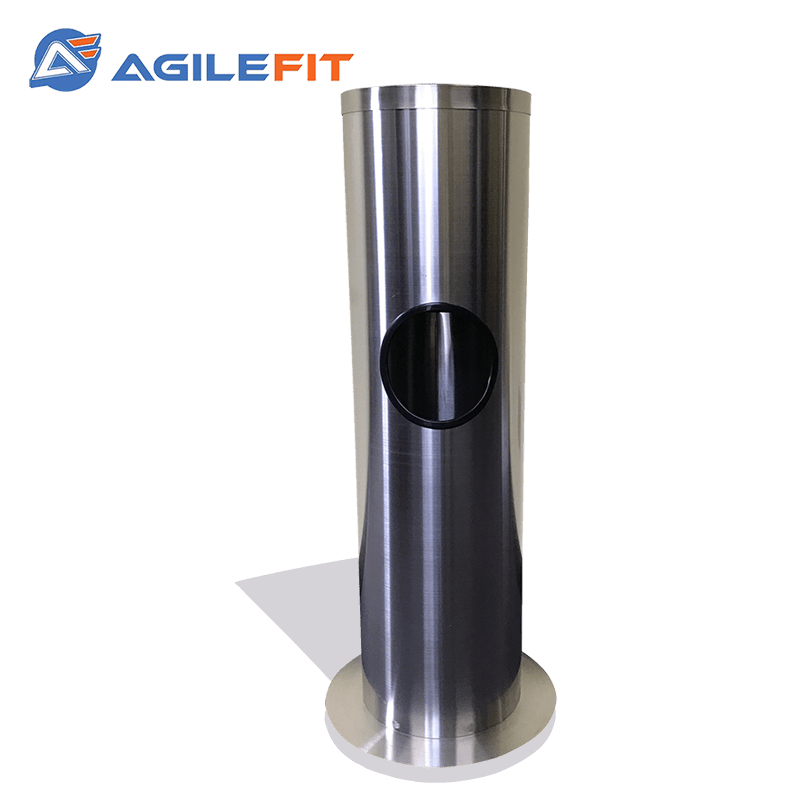 AgileFIT-Stainless-Steel-Wipes-Dispenser-with-Trash-Can