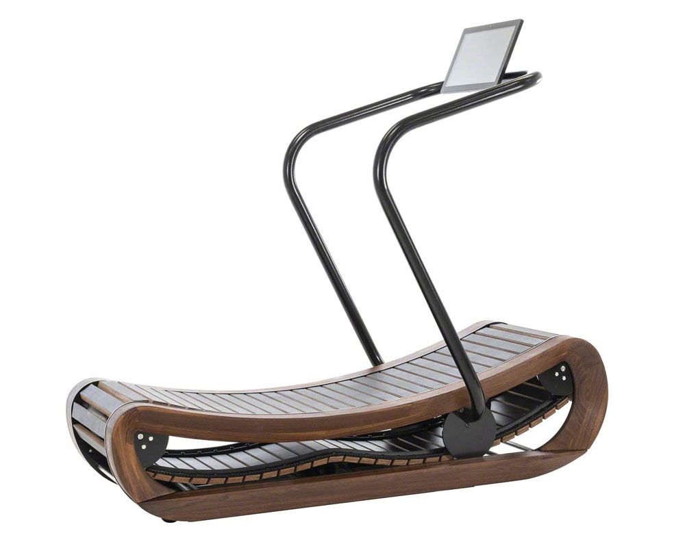 NOHrD Sprintbok Curved Manual Treadmill – Walnut