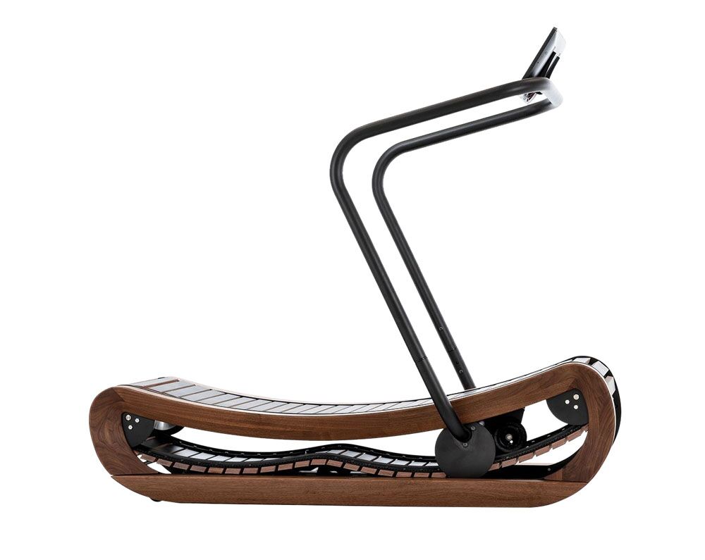 NOHrD Sprintbok Curved Manual Treadmill – Walnut
