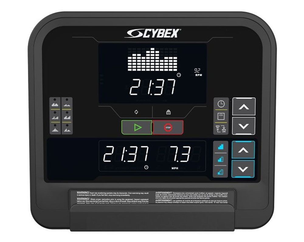 Cybex-Recumbent-50L console-threequarter view