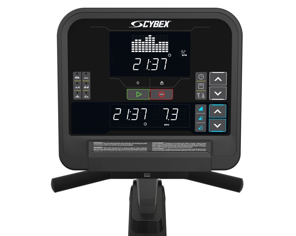 Cybex-Recumbent-50L console-threequarter view