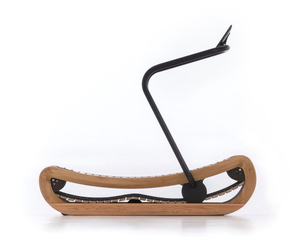 NOHrD Sprintbok Curved Manual Treadmill - Oak