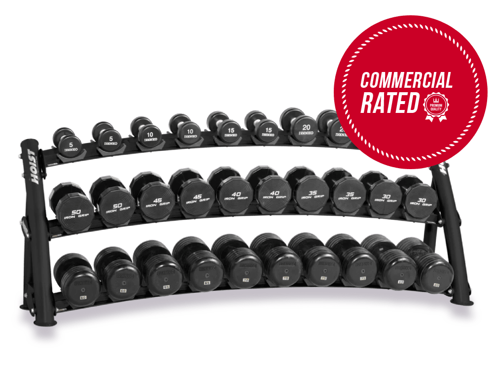 Hoist Fitness Commercial 3-Tier Horizontal Dumbbell Rack CF-3461-3