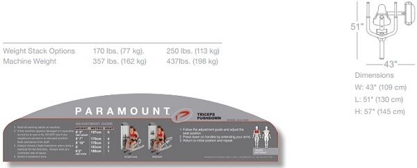 Paramount Triceps Pushdown XL2-1500 Paramount Triceps Pushdown XL2-1500