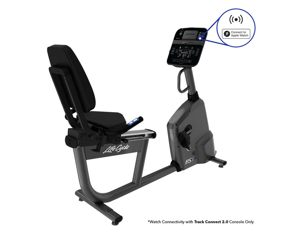 Life Fitness RS1 Lifecycle Recumbent Bike Track Connect Console 2