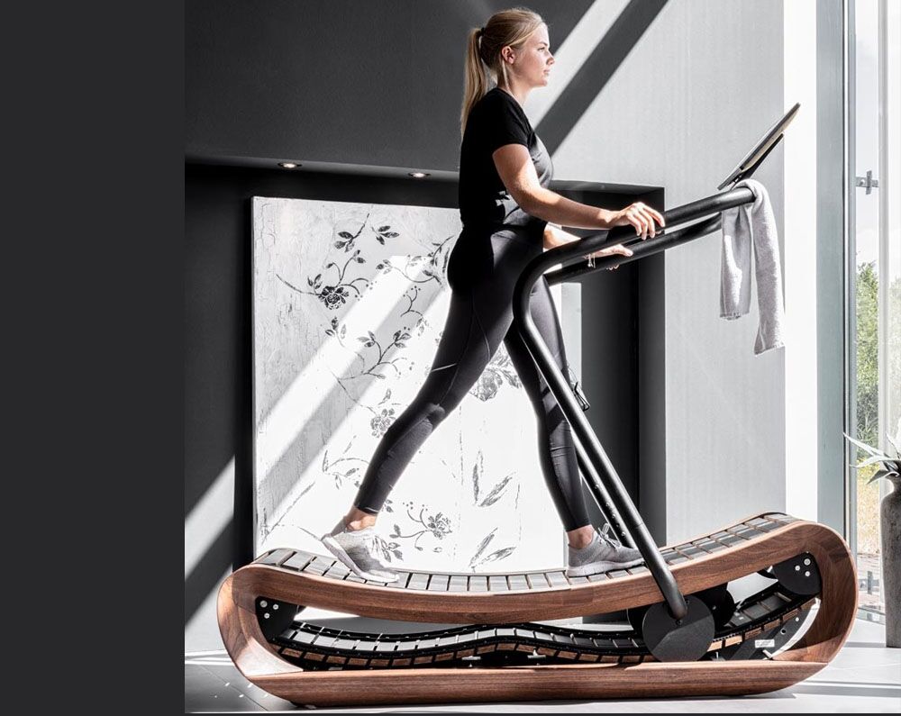 NOHrD Sprintbok Curved Manual Treadmill – Ash