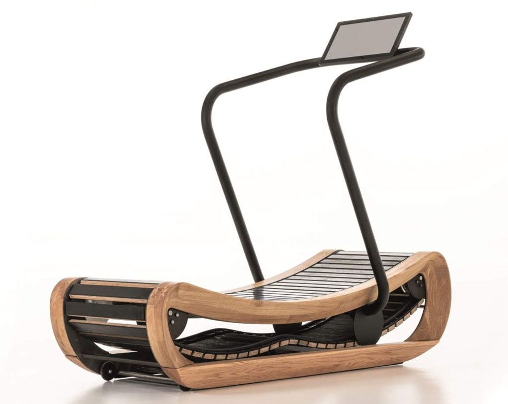 NOHrD Sprintbok Curved Manual Treadmill - Oak