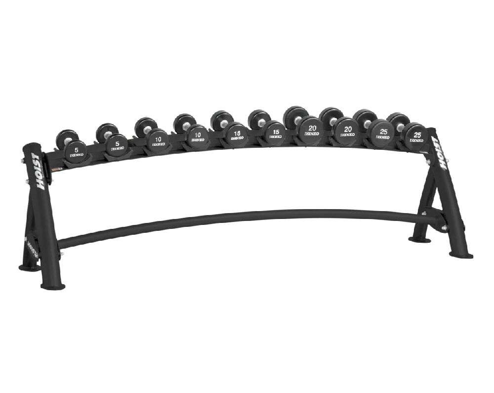 Hoist Fitness Commercial 1-Tier Horizontal Dumbbell Rack CF-3461-1