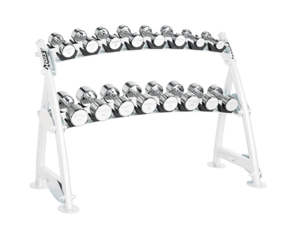 Hoist Fitness Commercial 2-Tier Horizontal Beauty Bell Rack CF-3462-2 (4)