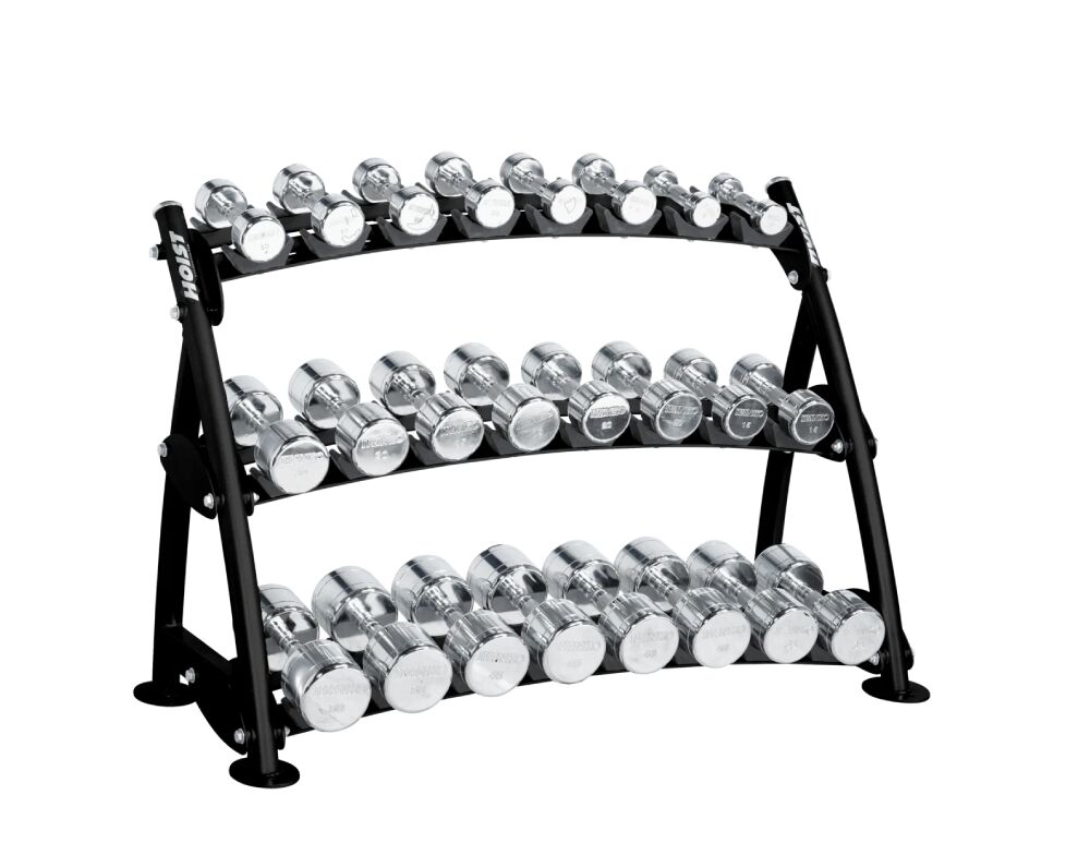 Hoist Fitness Commercial 3-Tier Horizontal Beauty Bell Rack CF-3462-3
